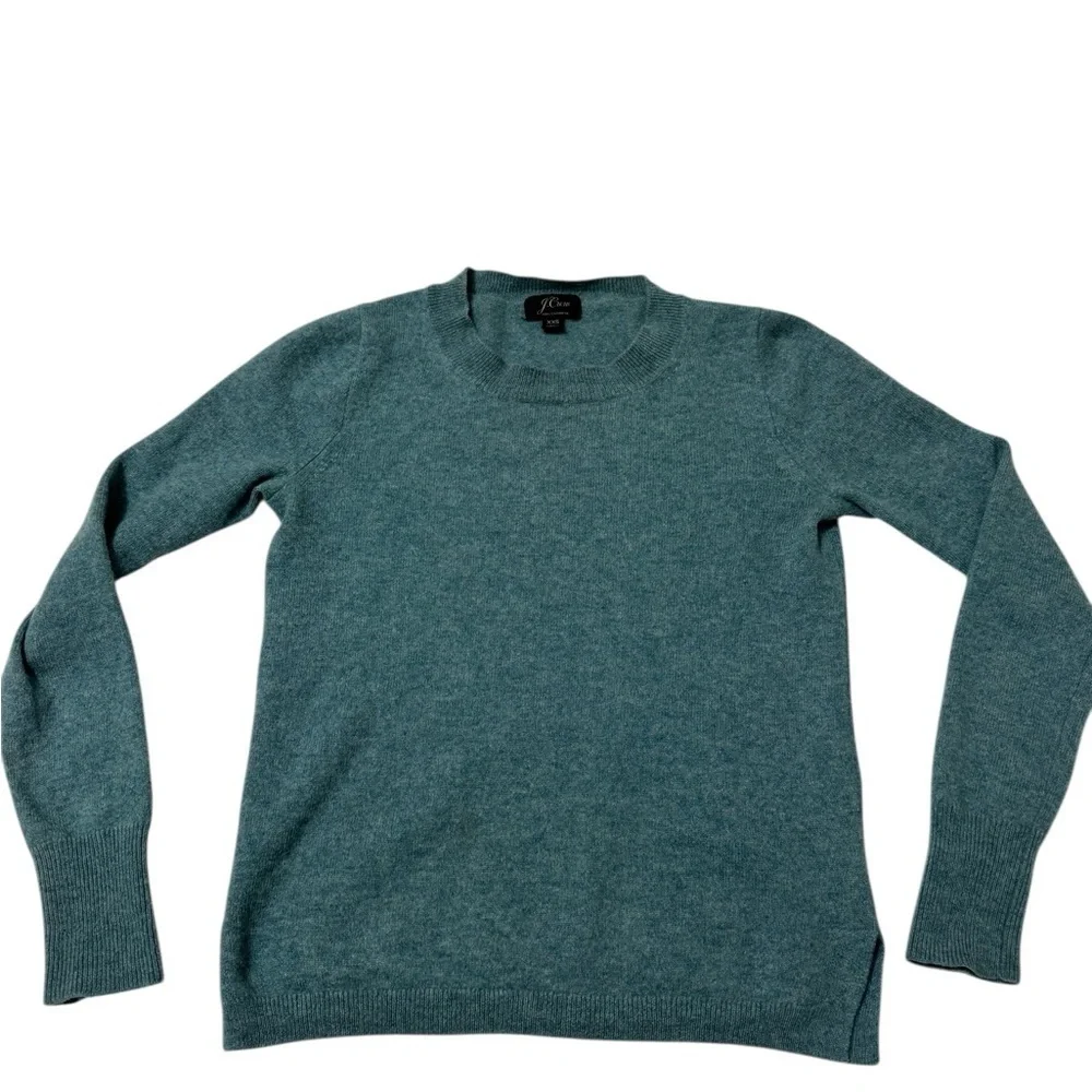 J. Crew Women's Blue Crew Neck Sweater Cashmere